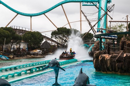 Rust, Germany - May, 01, 2017: Water attraction in Europe park in Germany in 2017のeditorial素材