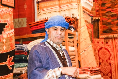 Rabat, Morocco - May 15, 2016: Pepole on the street of Rabat city in Morocco