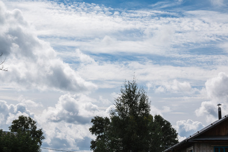 The sky and clouds on the skyの写真素材