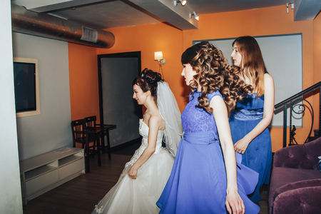 Kirov, Russia - November, 24, 2017: Bride dances together with guests in a dancing hallのeditorial素材