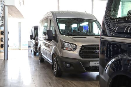 Kazan, Russia - May 27, 2018: Car in showroom of dealership Ford in Kazan in 2018のeditorial素材