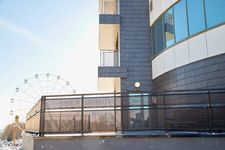 Kirov, Russia - Mart 02, 2019: Big building of hotel Vyatka in Kirov city in Russia in a nice winter dayのeditorial素材