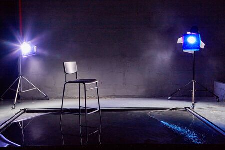 Interior with chair and and soffits. Interesting location for the photo shoot. Part of beautiful Room in Homeの写真素材