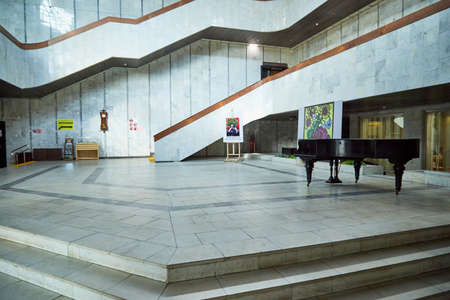 Kirov, Russia - September 08, 2019: Large conference hall in the Vasnetsov art Museum in Kirov city in Russiaのeditorial素材