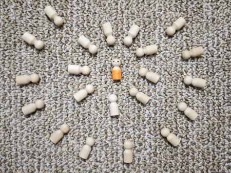 Figurines show different roles in leadership and decision making, highlighting individuality and...