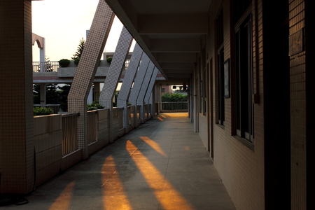 Corridor of buildingのeditorial素材