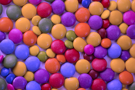 Colorful and sweet candies as backgroundの写真素材