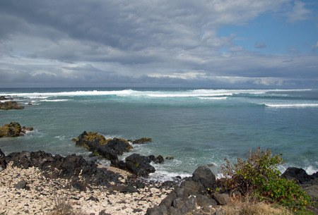 Lagoon in the Indian Ocean, Reunion Islandの写真素材