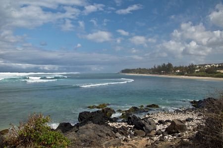 Lagoon in the Indian Ocean, Reunion Islandの写真素材