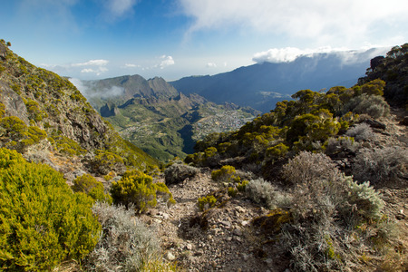 Hike to the Piton de Neiges, starting point Cilaosの写真素材