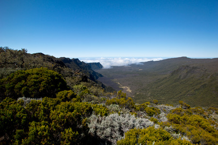 Hike to the Piton de la Fournaiseの写真素材