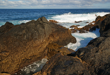 El Caleton  Natural Pools in Garachicoの写真素材
