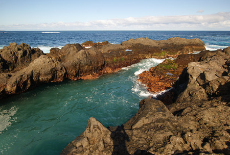 El Caleton  Natural Pools in Garachicoの写真素材