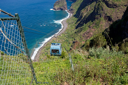 Cable car in Santana, Madeira, Portugalのeditorial素材