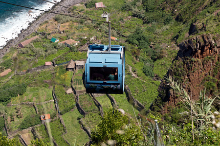 Cable car in Santana, Madeira, Portugalのeditorial素材
