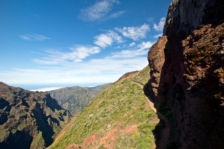 Hike to Pico do Arieiro, mountain in Madeiraの写真素材