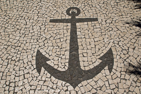 Portuguese stone patternの写真素材