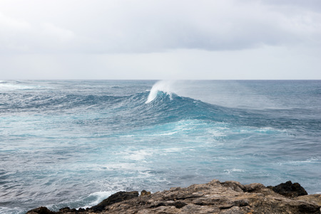 Powerful splash sea waveの写真素材