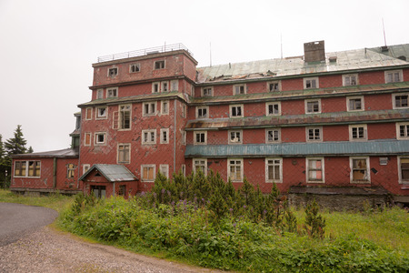 Ruins of an old hotel, Lost placeの写真素材