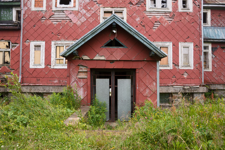 Ruins of an old hotel, Lost placeの写真素材