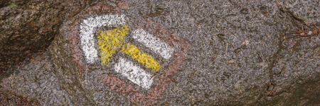 Arrow on Rock, an arrow shows the way