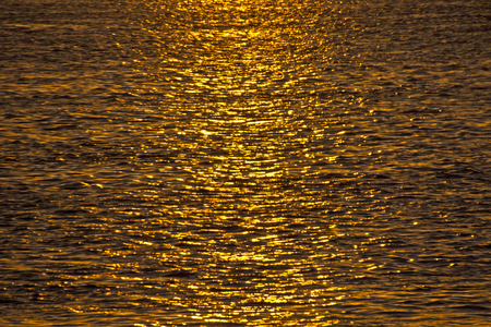 Background of the water surface at sunsetの写真素材
