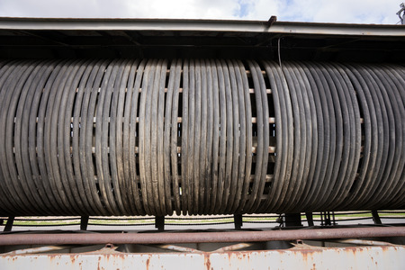 Huge old electric cable reel