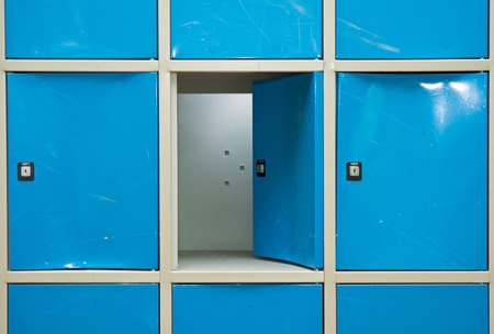 Blue Lockers In The Roomの写真素材