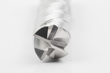 End mill cutter, isolated on white backgroundの写真素材