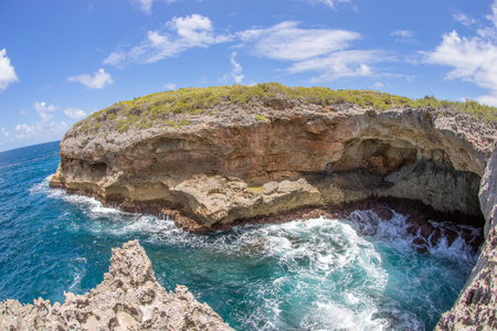 Porte d enfer, Guadeloupe, photographed with fisheyeの写真素材