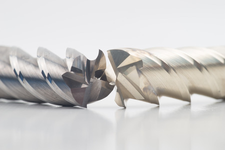 Silver and golden end mill cutter
