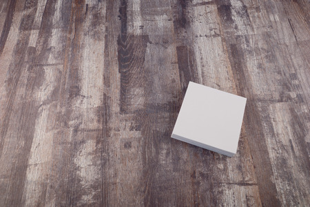 Blank paper on wood table
