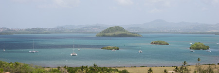 Martinique, the picturesque marina of Les Trois Ilets in West Indies