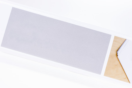 Office folder for own label on white backgroundの写真素材