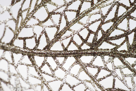 Closeup of glittering leaf, decorative leaf texture as background
