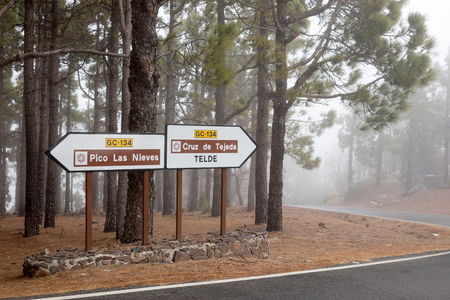Fog in the mountains of Gran Canariaの写真素材