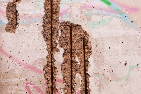 Closeup of part of the Berlin Wall
