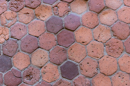 Old red brick floor textures and backgrounds. Can be used as background textureの写真素材