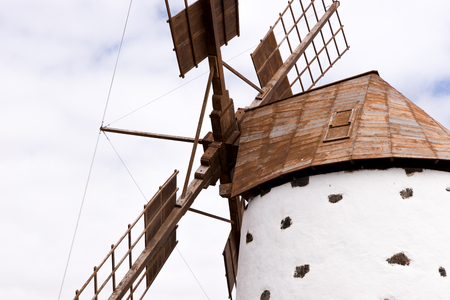 Architectural details of the historic windmill. Fuerteventura. Canary Islands. spainの写真素材