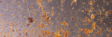 Rusty metal surface background. Rusty texture. Panoramic image
