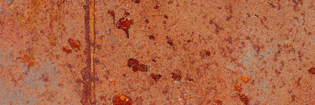 Rusty metal surface background. Rusty texture. Panoramic image