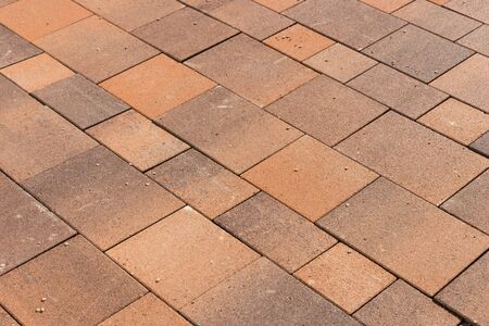 New multi colored paving stones in the drivewayの写真素材