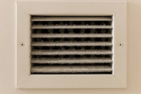 Mold in air conditioner system. Danger and the cause for illnesses in house, hotel or office