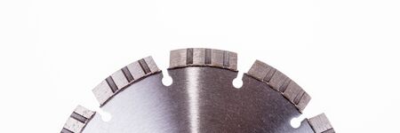 Diamond cutting disc for concrete isolated. Panoramic image