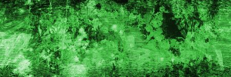 Abstract panoramic green and black background with copy space