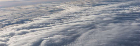 Over the clouds. Fantastic panoramic background with cloudsの写真素材