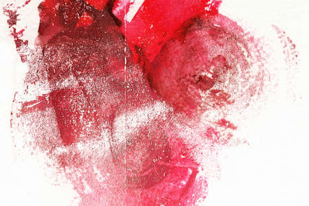 Red paint stains on the wall. Abstract backgroundの写真素材