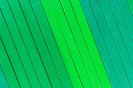 Wooden slats in different shades of green. Wooden green backgroundの写真素材
