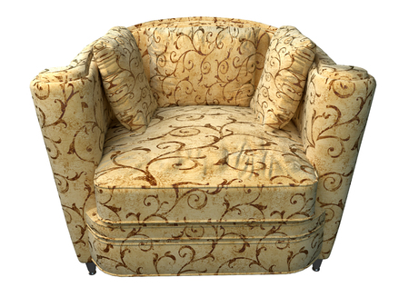 3D rendering armchair, isolated on white backgroundの写真素材
