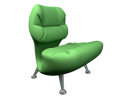 3D rendering armchair, isolated on white backgroundの写真素材